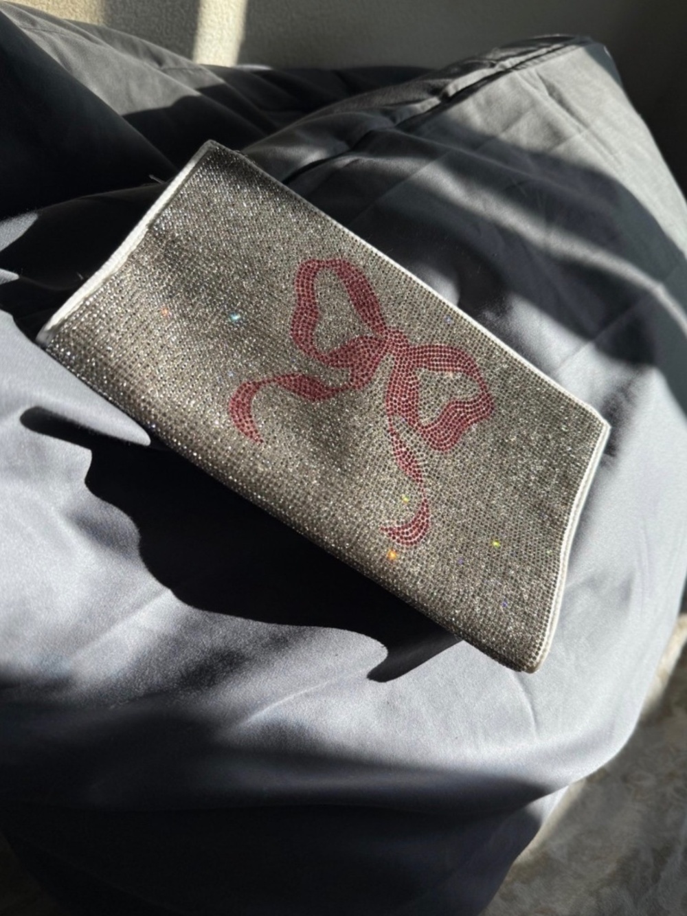 Love Shack Pink Collab Rhinestone Clutch